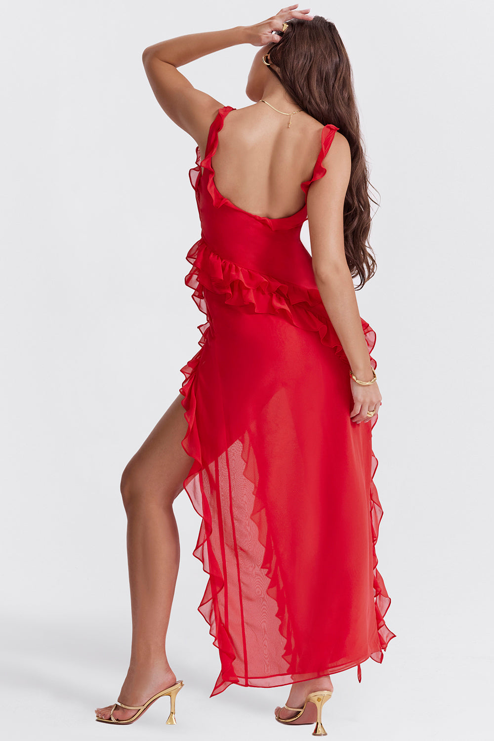 Vestido Deslumbrante con Volantes
