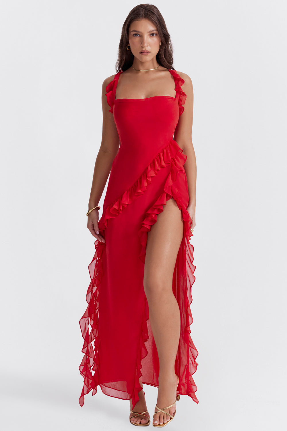 Vestido Deslumbrante con Volantes