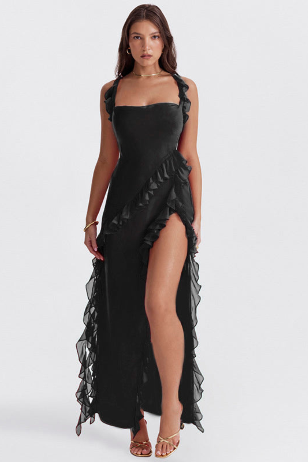 Vestido Deslumbrante con Volantes