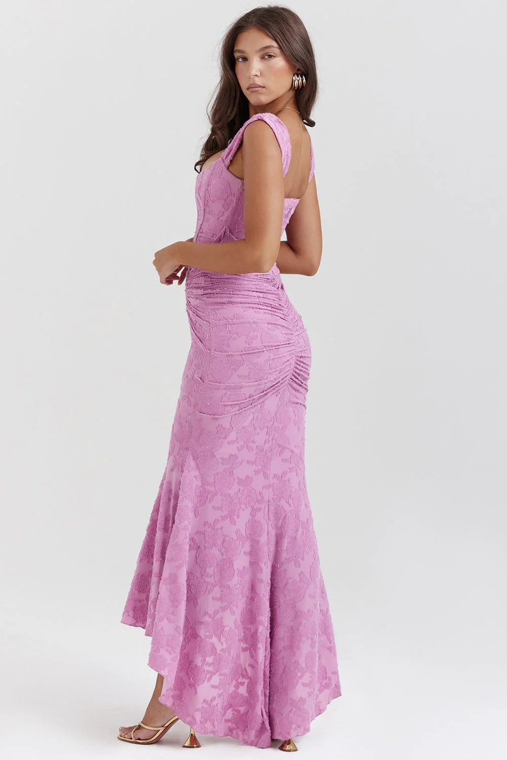 Vestido largo con corsé