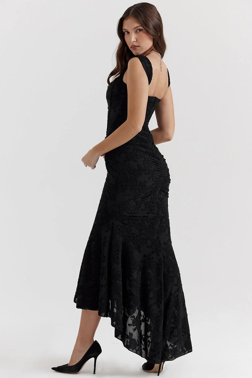 Vestido largo con corsé